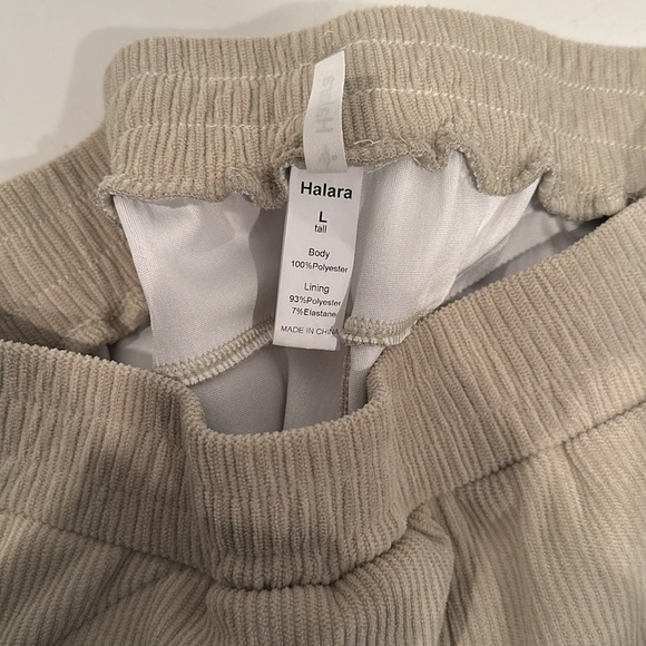 Halara High Waisted Side Pocket Straight Leg Mop Corduroy Casual Pants - Picture 6 of 8